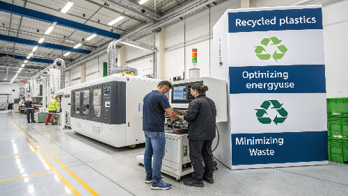 Bio-based Plastic Pellets and Green Recycling Symbols