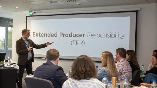 Image illustrating the concept of EPR with manufacturers funding recycling collection