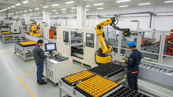 Image of a robotic arm in an injection molding cell