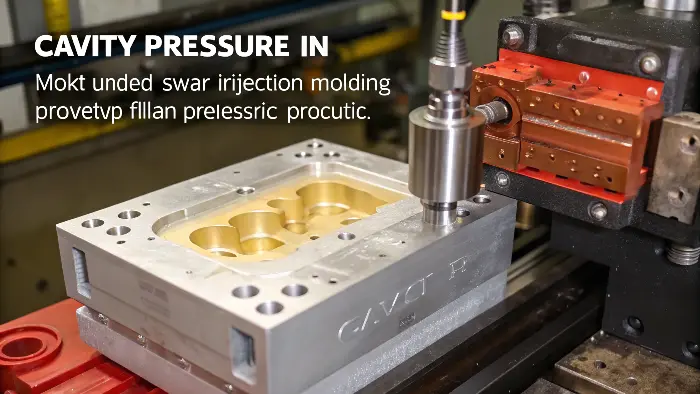 Graph showing cavity pressure curve during an injection cycle