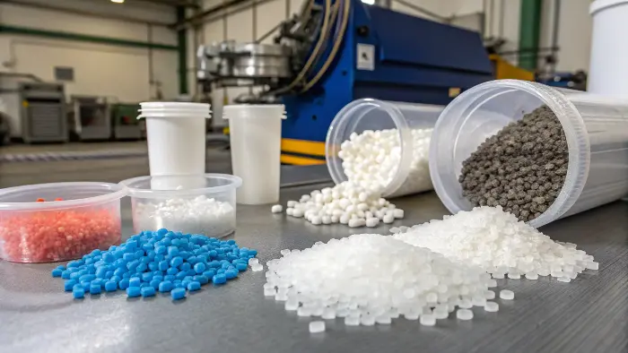A chart showing melt flow index of different plastics