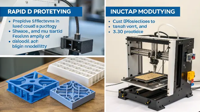 A complex lattice structure being created by a 3D printer.