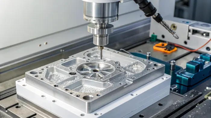 Close-up of a high precision molded component