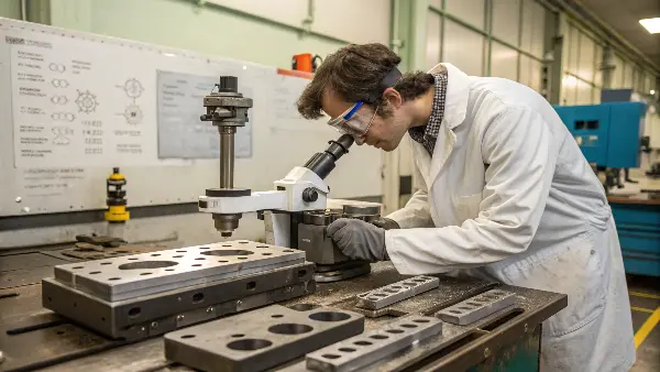 Mold Core and Cavity Steel Selection A close-up of a shiny mold core and cavity, showing the complexity of the tooling.