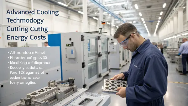 Diagram comparing conventional cooling channels with conformal cooling channels following the part's geometry.