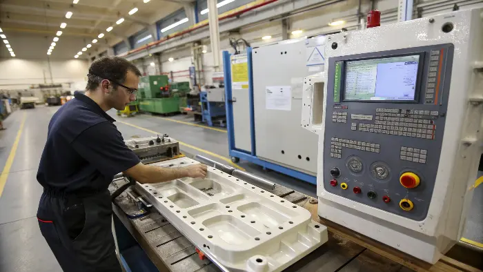 Control panel of an injection molding machine and a diagram of GAIM process
