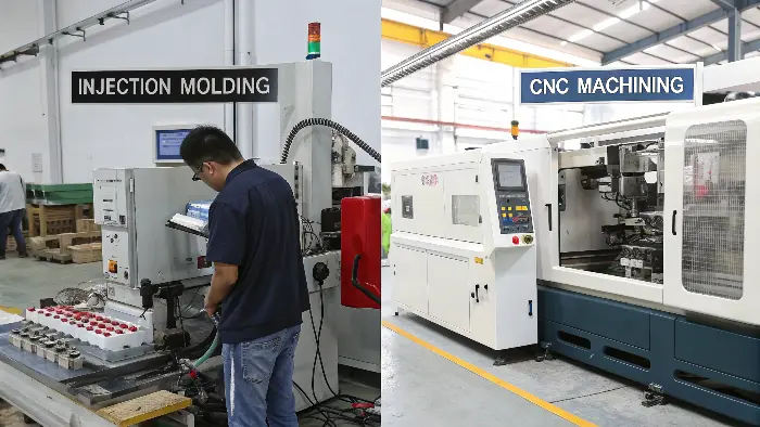 Injection molded parts vs a CNC machined block