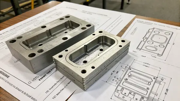 An image of a plastic part showing a clearly defined parting line.