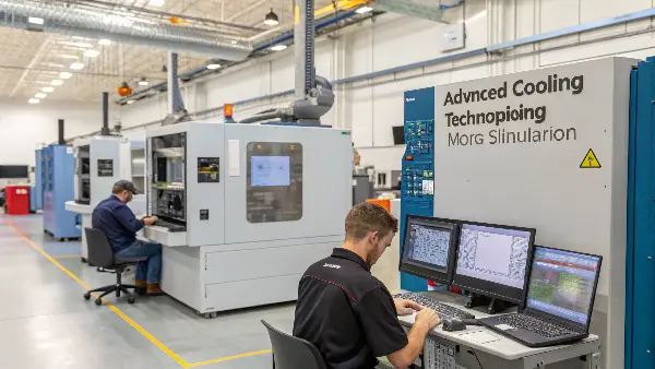 Conformal Cooling Mold Insert Technology A close-up of a 3D-printed mold insert with complex conformal cooling channels