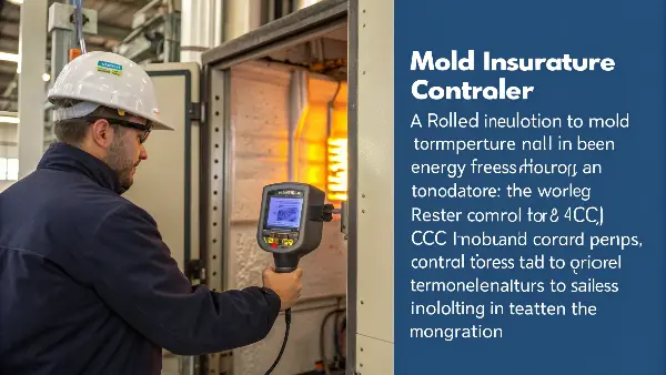 A mold with an insulation board fitted between the mold base and the machine platen.