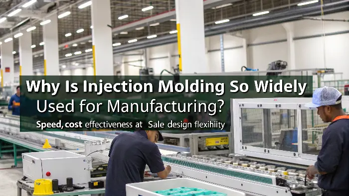 an automated injection molding machine producing parts rapidly