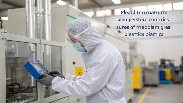 A close-up of a high-precision medical plastic component being inspected in a cleanroom environment.