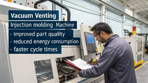 Part Quality Improvement with Vacuum Venting Side-by-side comparison of a part with burn marks and a flawless part made with vacuum venting.
