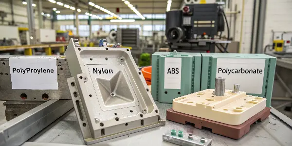 Material Shrinkage and Draft Angle A comparison chart showing different plastic resins and their corresponding shrinkage rates.