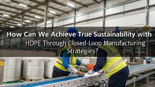 The Closed-Loop Journey of HDPE An infographic showing the circular journey of an HDPE bottle from consumer to recycling to new bottle.