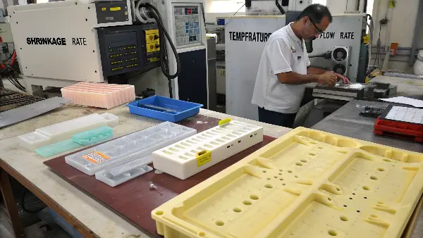 The Building Blocks: Plastic Pellets A collection of colorful plastic pellets used for injection molding