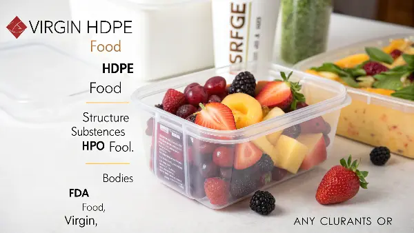 A clear image showing the '2' HDPE recycling symbol on the bottom of a food container.