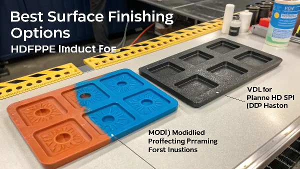 Surface Finishing for HDPE Parts HDPE parts with different textures and colors