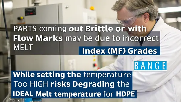 A digital display on an injection molding machine showing barrel temperature