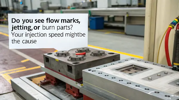 An operator adjusting settings on the control panel of an injection molding machine
