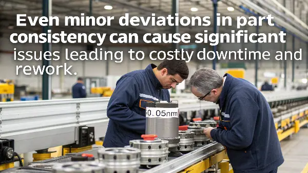 An array of identical plastic parts from an injection mold