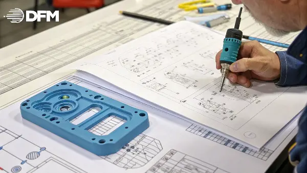 Design for Injection Molding A CAD model of a plastic part showing draft angles and uniform wall thickness.