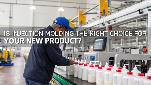 Injection Molding for New Product A brand new plastic product coming out of an injection molding machine.