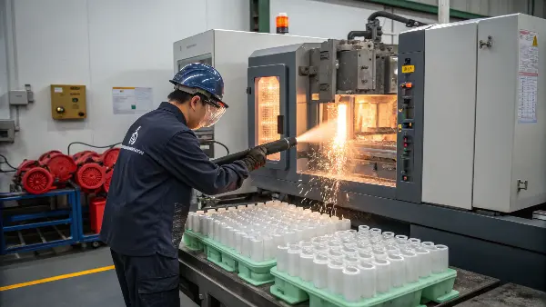The Custom Injection Molding Process Diagram showing the custom plastic injection molding process