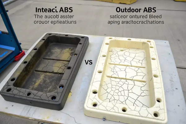 ABS Weathering Effects ABS plastic degradation outdoors