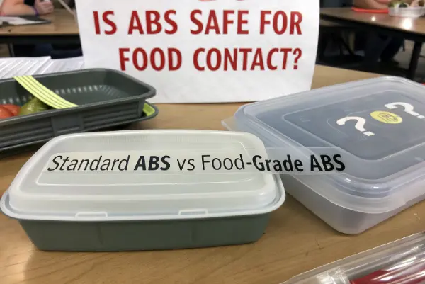 Comparison of standard ABS vs food grade ABS molecular structure