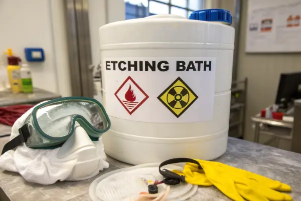 Chemical hazards in ABS etching
