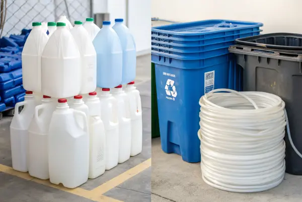 Common Applications Collection of HDPE and LDPE products side by side