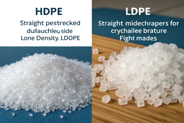 Molecular structure of Polyethylene Molecular structure diagram of branched LDPE vs linear HDPE