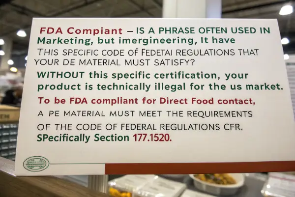 FDA compliant symbol on plastic