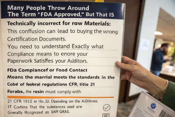 FDA compliance documents and testing vials