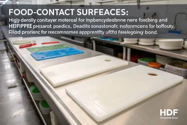 HDPE cutting board surface
