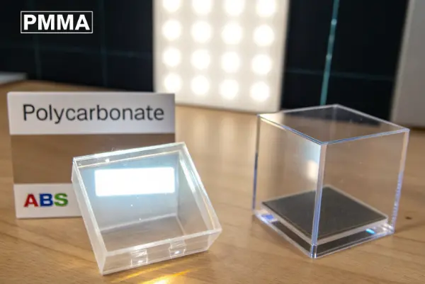 Optical clarity comparison of PMMA and PC
