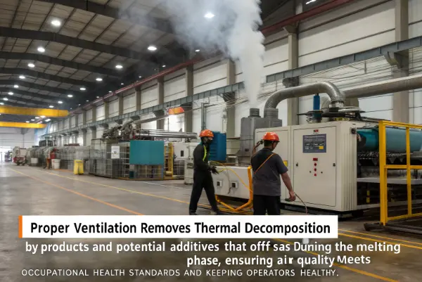 Ventilation system over injection molding machine