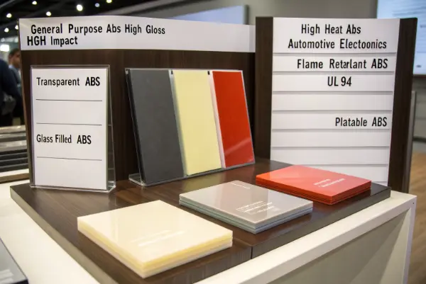Various ABS plastic grades Different types of ABS plastic pellets